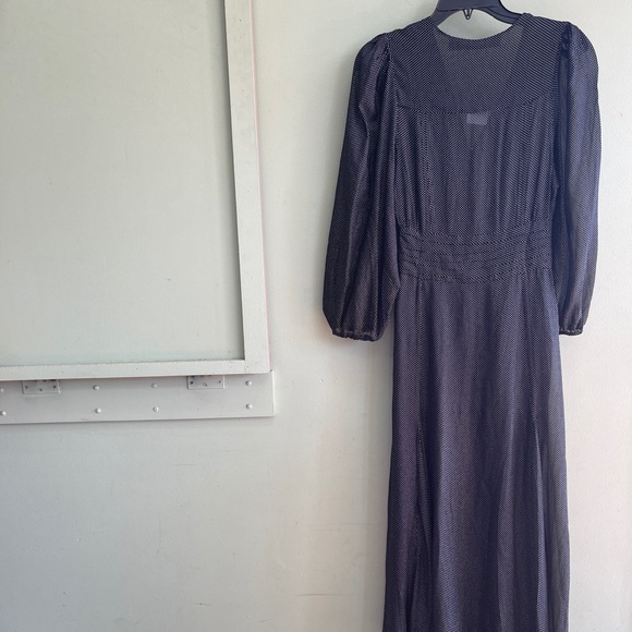 IRO Joucque metallic Silver polka dot midi Dress - Picture 10 of 13